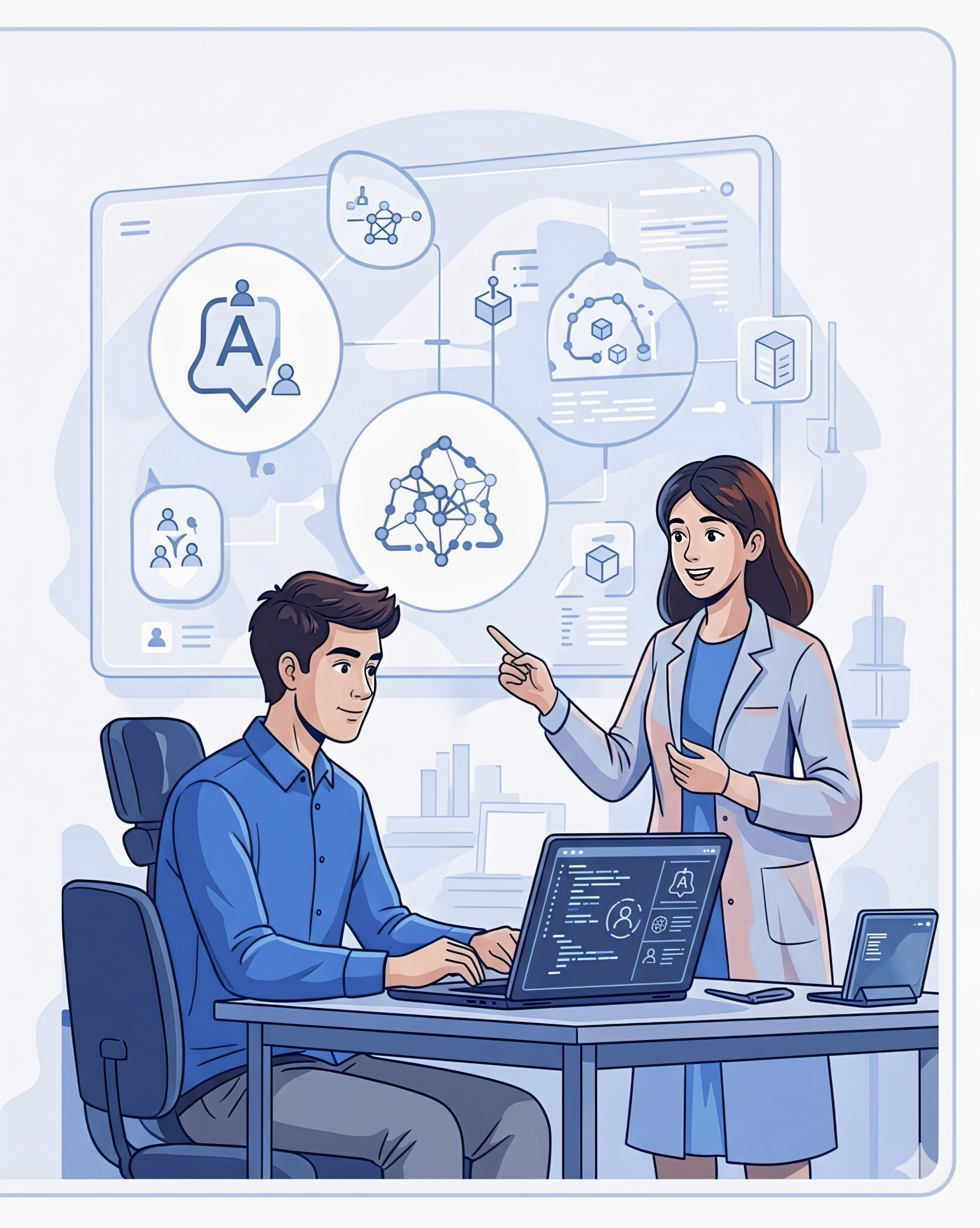 Innovation lab collaboration illustration